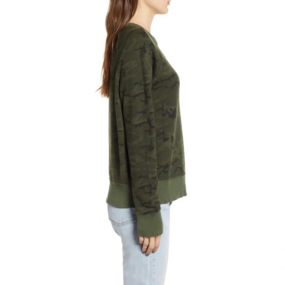 n:Philanthropy Knox Crewneck Sweatshirt in Moss (army green) Size Small - Picture 2 of 4